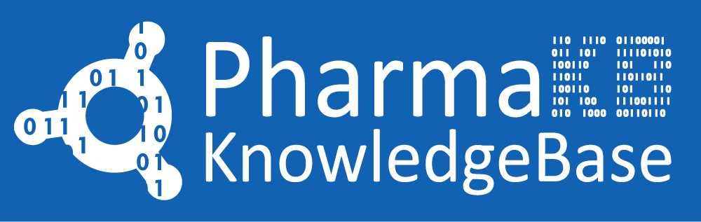PharmaKB - KnowledgeBase Logo White on Blue
